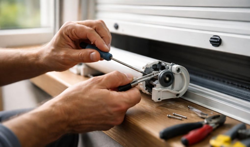 mains-outils-reparation-volet-flou