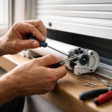 mains-outils-reparation-volet-flou