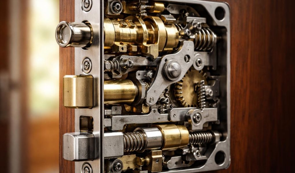 serrure-detaillee-composants-bois-metal