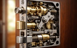 serrure-detaillee-composants-bois-metal