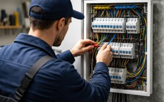 personne-tableau-electrique-cables-outils