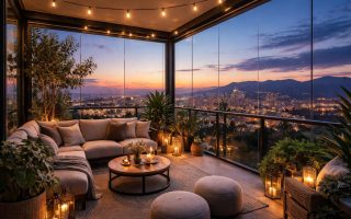 veranda-balcon-vitre-ville-crepuscule