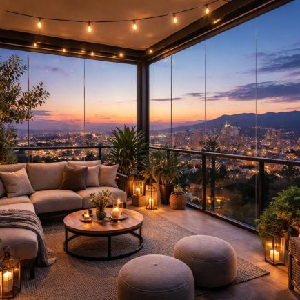 veranda-balcon-vitre-ville-crepuscule