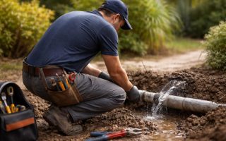 technicien-canalisation-fuite-eau-jardin