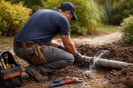 technicien-canalisation-fuite-eau-jardin