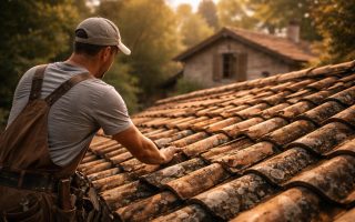 artisan-examine-toiture-ancienne-soleil