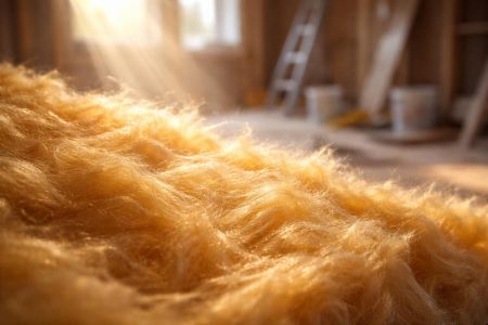 laine-verre-fibres-chantier-flou