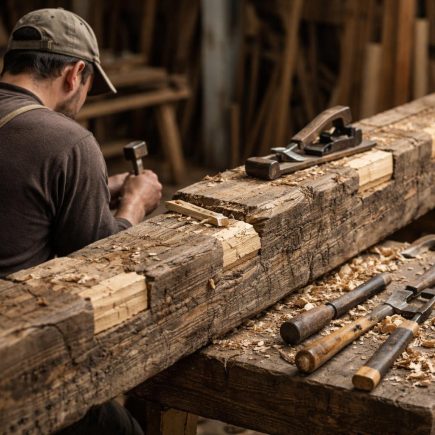 artisan-poutre-bois-outils-atmosphere-traditionnelle