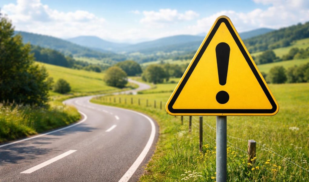 panneau-triangle-exclamation-route-campagne