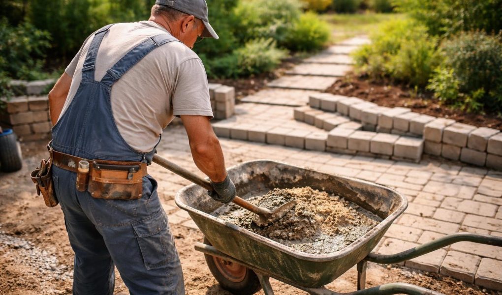 macon-preparation-ciment-paves-jardin
