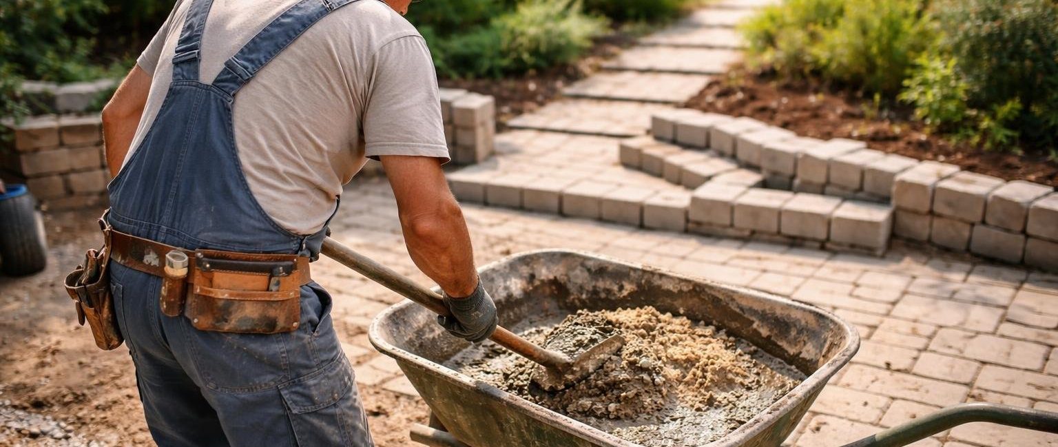 macon-preparation-ciment-paves-jardin
