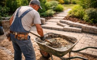 macon-preparation-ciment-paves-jardin